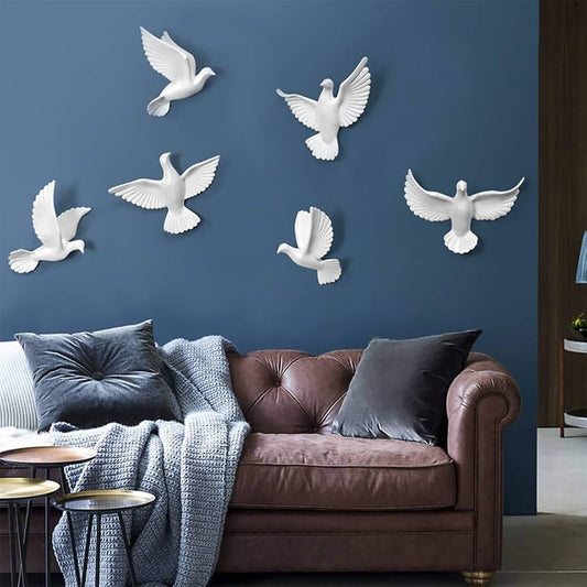 WALL MOUNTED RESIN BIRDS STATUE