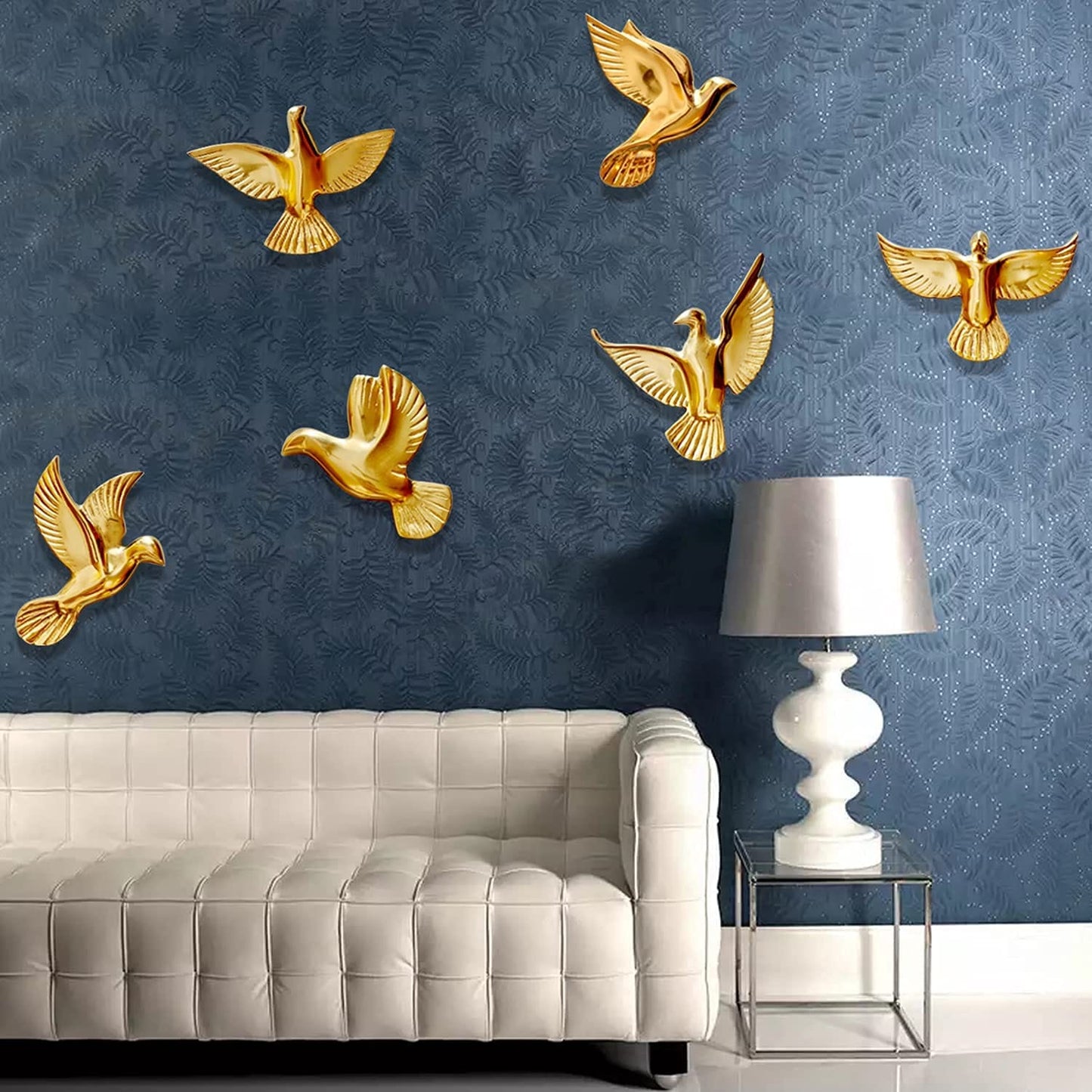 WALL MOUNTED RESIN BIRDS STATUE